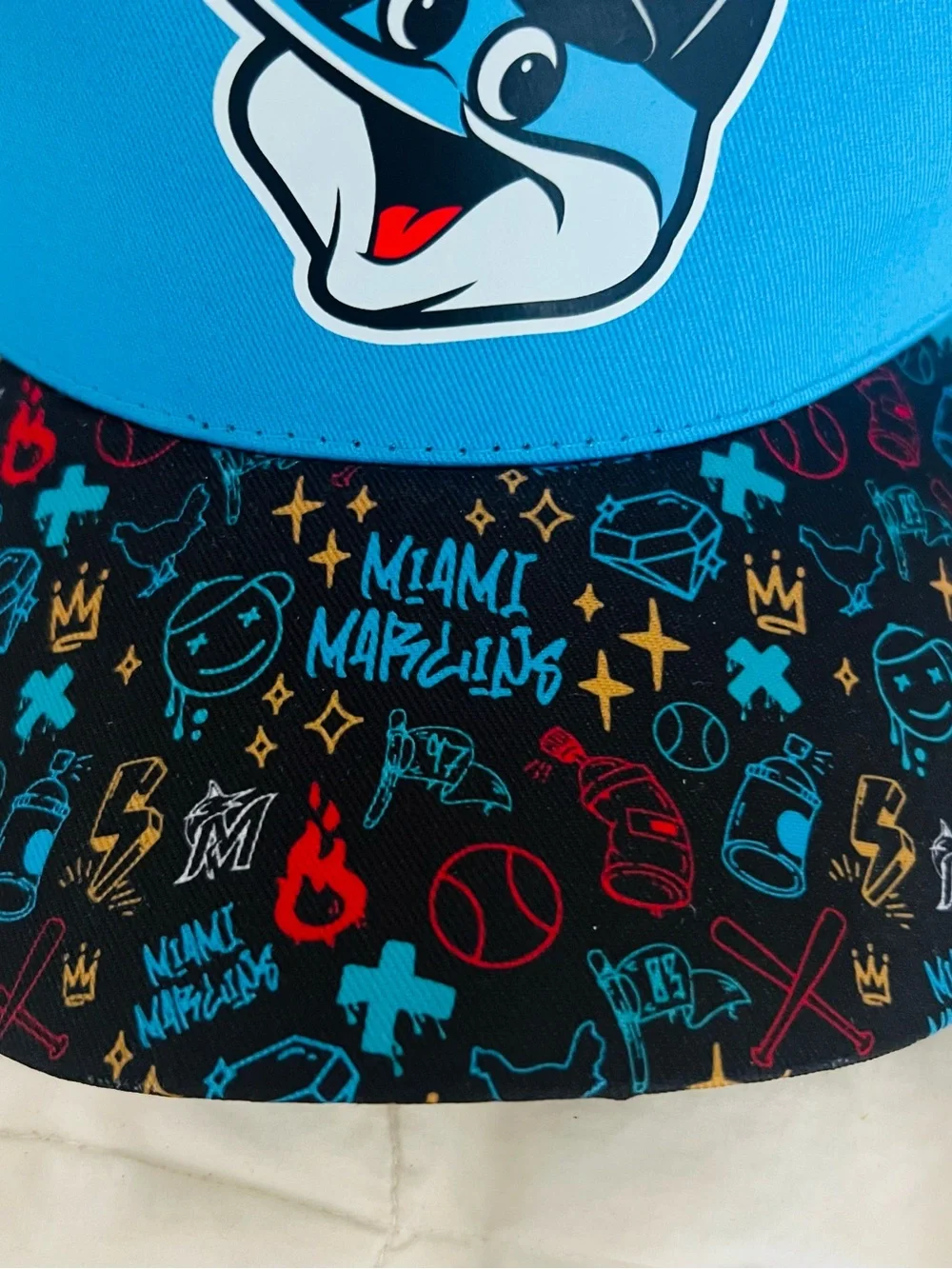 Miami Marlins Teal & Black Snapback Hat